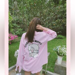 BOGO: Cute cats long sleeves and shorts set